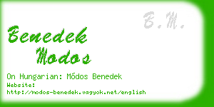 benedek modos business card