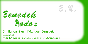 benedek modos business card